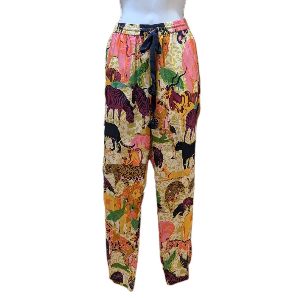 J.CREW Drapey Wide-Leg Pant In Ratti® Safari Print Size 4‎